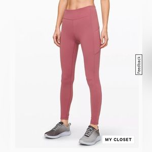 Lululemon Speed Up Tight 28"- Moss Rose- size 6